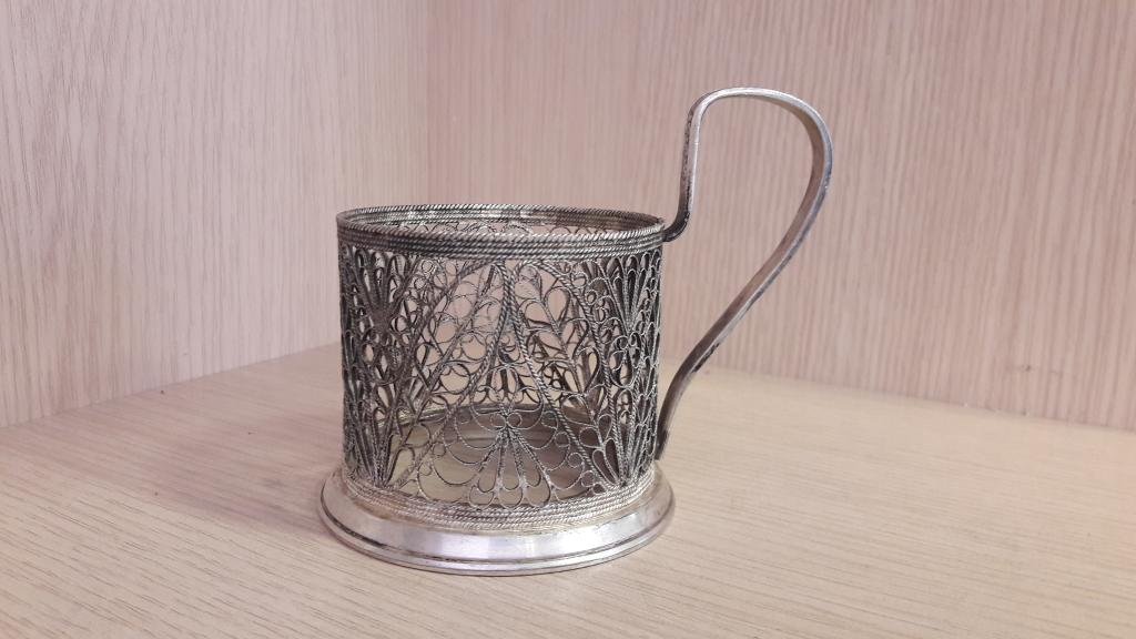 Подстаканник . Мельхиор. Скань. СССР.