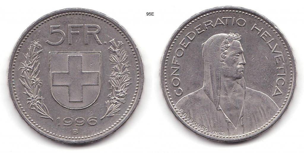 Швейцария. 5 франков. 1996 год.