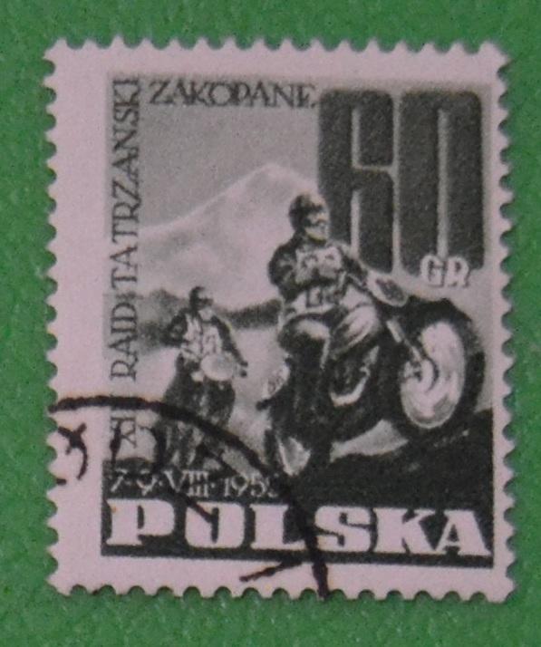 Польша 1955 г. Мотоспорт в Татрах Mi929 СТО