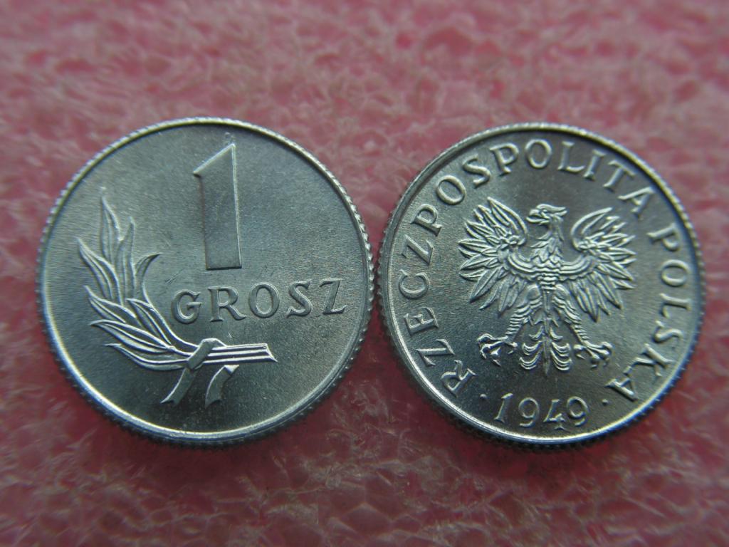 Польша 1 грош 1949 unc