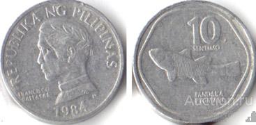 Филиппины 10 сентаво 1990 года.