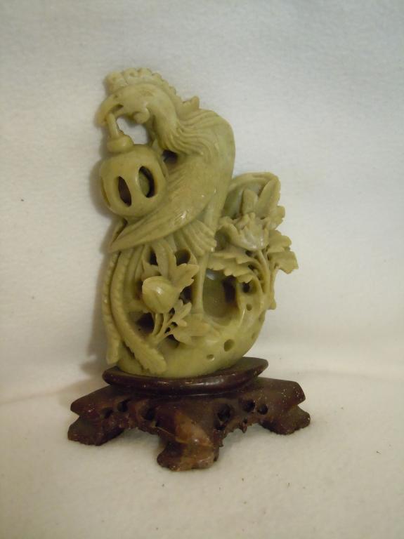 "Феникс"  Китай, мыльный камень ,выс-17см,кон-19 нач-20 века. 