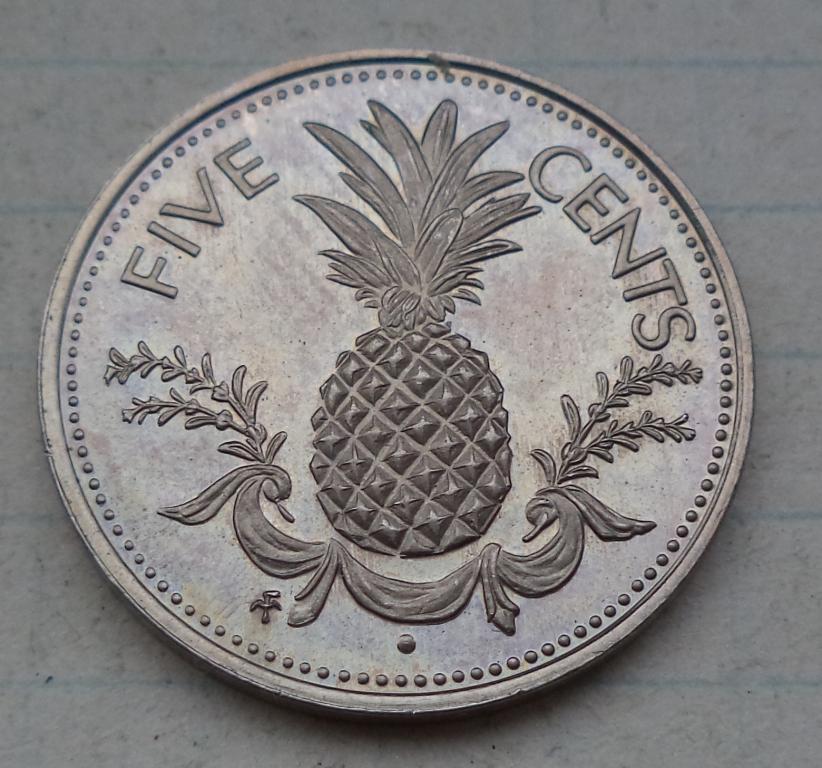 Багамские острова 5 центов 1974 год aUNC