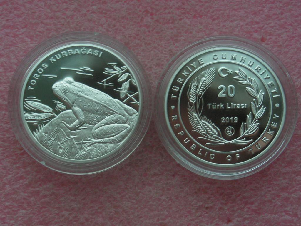 Турция 20 лир 2019 лягушка unc proof