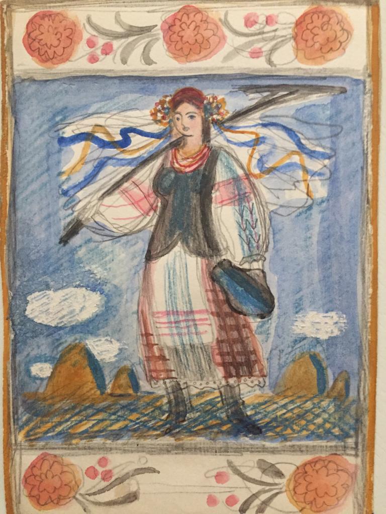 Макавеева Г.А. (1936 г.р.) "Девушка в украинском национальном костюме"