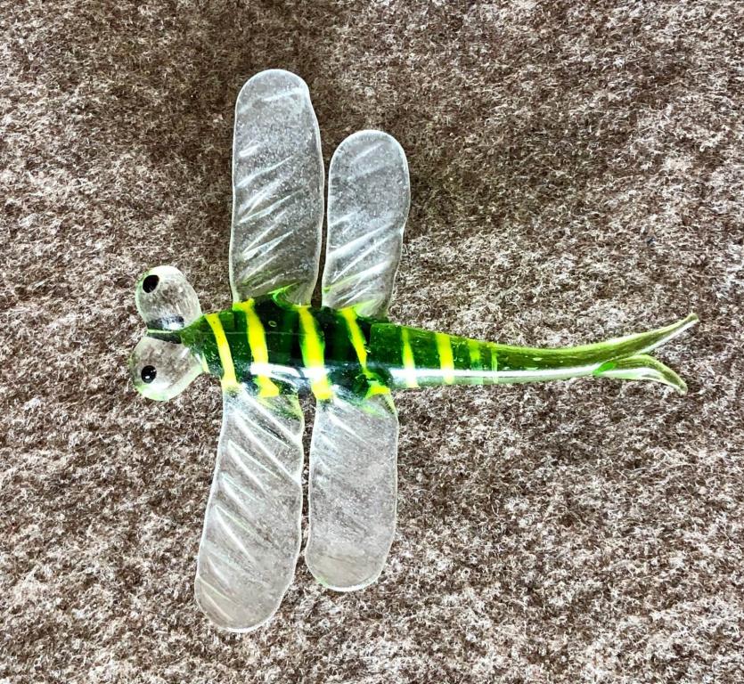 Италия Мурано цветное стекло Стрекоза ручная работа середина XX века 