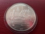 СССР 5 рублей 1977 Олимпиада 1980 ЛЕНИНГРАД , АЦ .ОРИГИНАЛ !!СЕРЕБРО . / Я 402