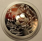 3 рубля 2002 год. Чемпионат мира по футболу 2002 год. Корея - Япония. Серебро!