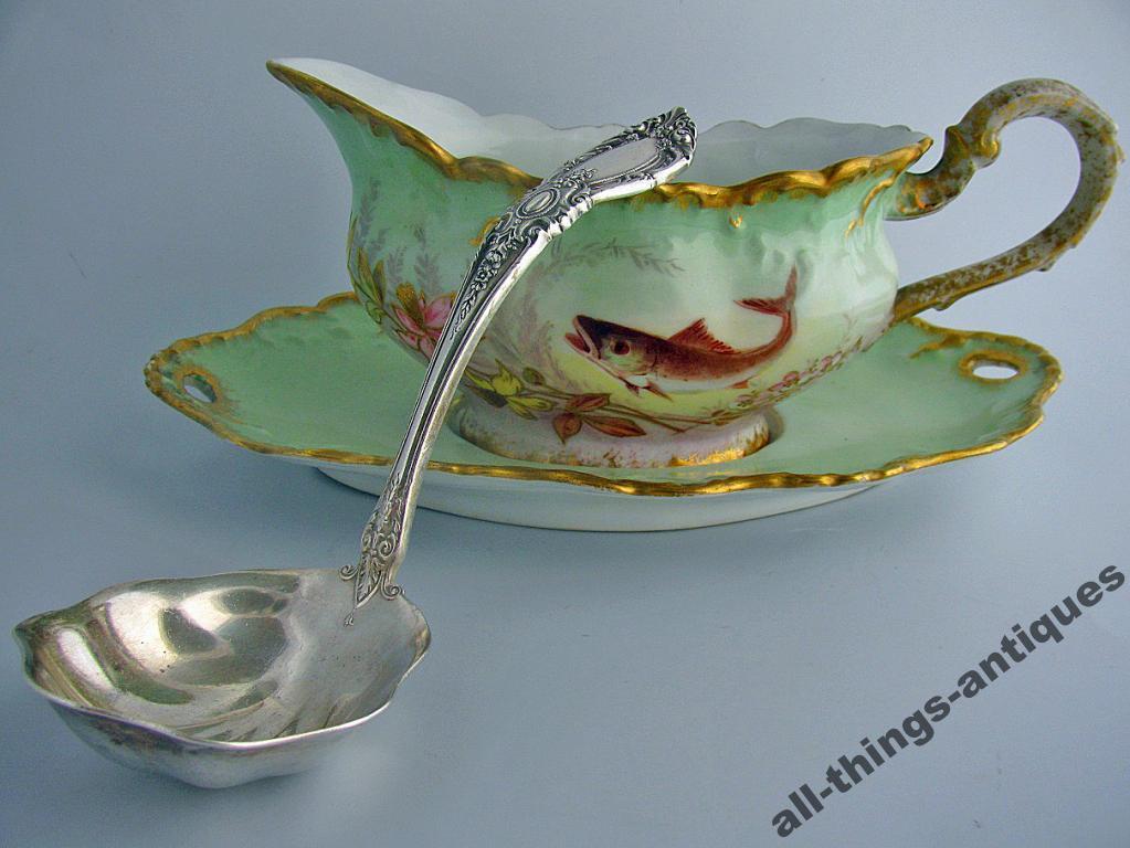 Старинное серебро .925 половничек для соусов, подливы 1900-е США 