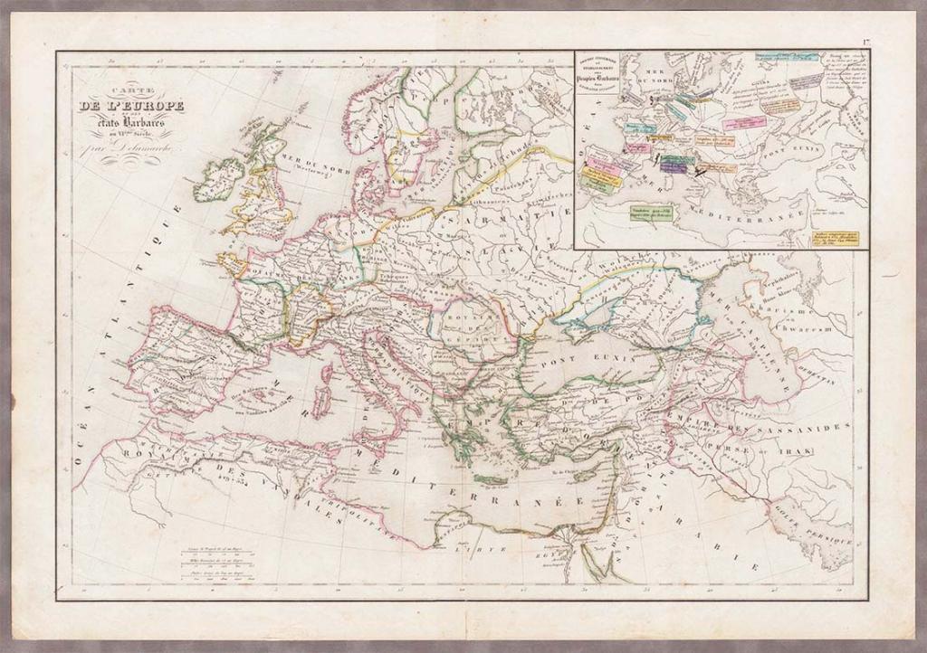 Карта европы 1850