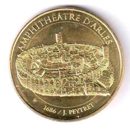 Франция 2019 жетон медаль  Арль Амфитеатр D34мм ж/м Парижский МД