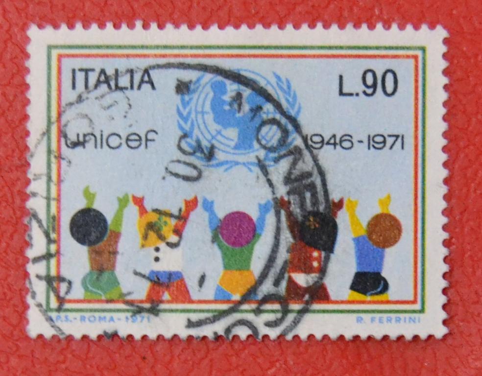 Италия 1971 г. 25 лет Юнисеф Дети Мих#1352 СТО