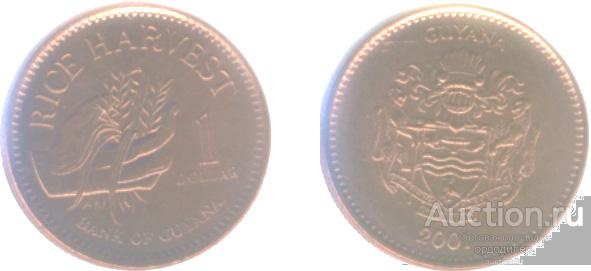 Гайана 1 доллар 2012 года UNC