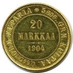 20 МАРОК 1904 года, L. Золото 6,45 г. Сохранность AU. АУКЦИОН ОТ 1 РУБЛЯ_ЕСТЬ ЕЩЕ!