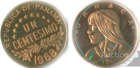 Панама 1 сентесимо 1986 года