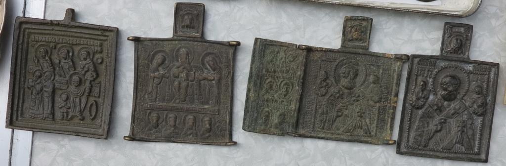 нательные латунные иконы, 18 век