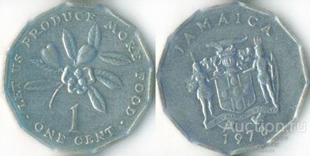 Ямайка 1 цент 1990 года.