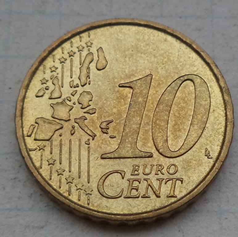 Греция 10 евро центов  2002 год   aUNC