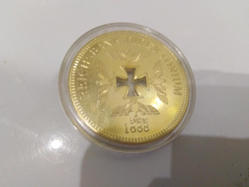 Монета. EINIGKEIT RECHT FREIHEIT (999 REICHS GOLD). Aachan 1888