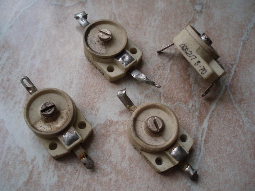 Из СССР! Ретро Керамический Подстроечный Конденсатор 2/7 2-7 Пф. Б/У ...