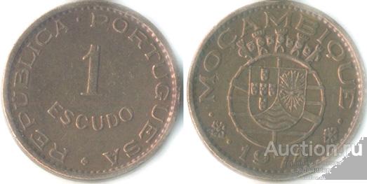 Мозамбик 1 эскудо 1974 года