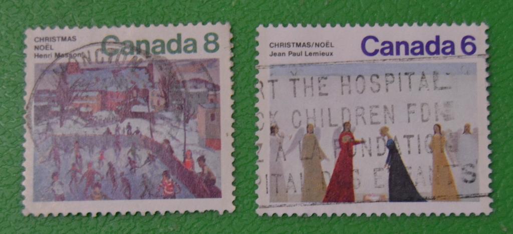 Канада 1974 г. Рождество Новый Год Живопись СТО