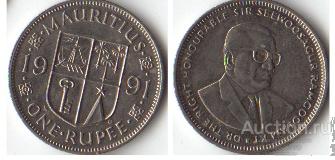 Маврикий 1 рупия 2002 года