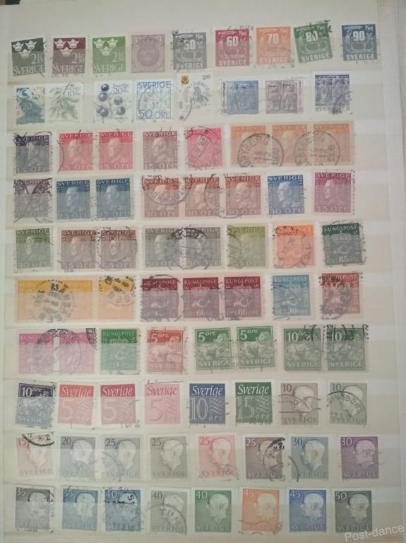 Швеция подборка 149 м. гаш. 