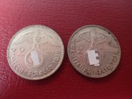 2 X 2 МАРКИ 1939 и 1939 год 3 РЕЙХ .ОРИГИНАЛ !!СЕРЕБРО . / Я 877
