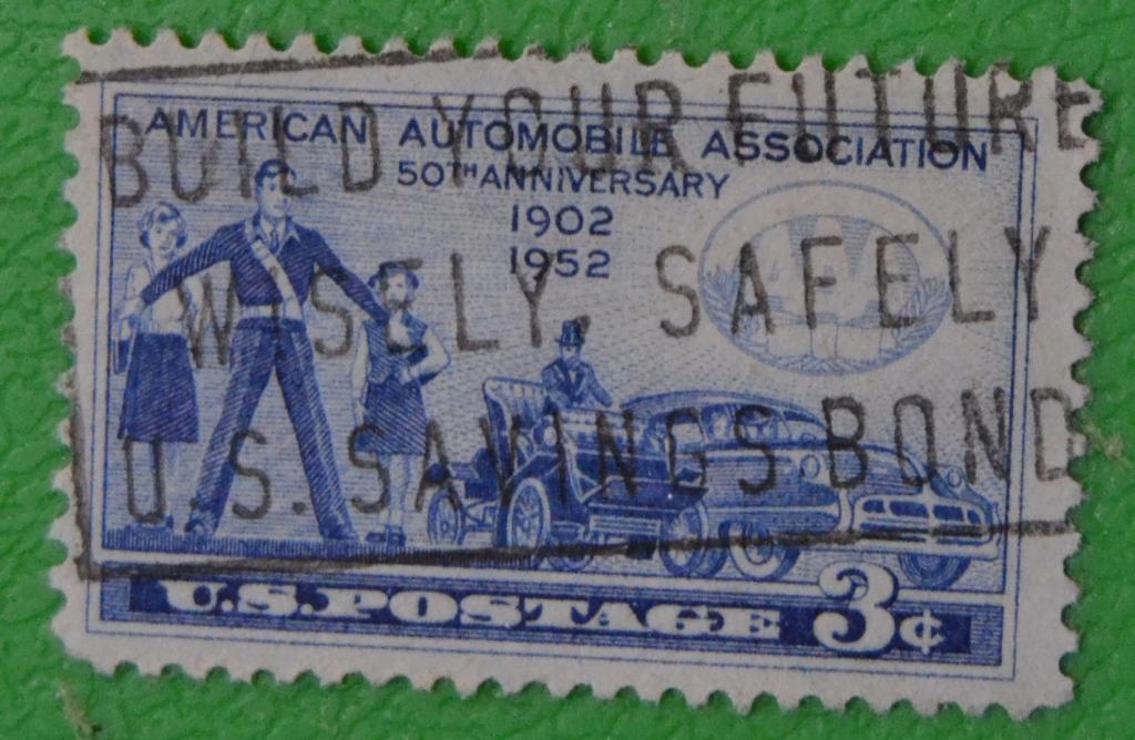 США 1952 г. 50-лет Автомобильной ассоциации США - СТО