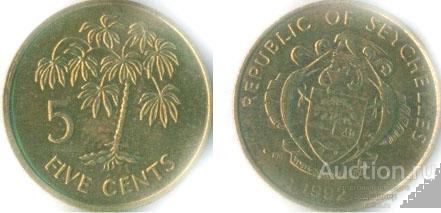 Сейшелы 5 центов 2010 года.