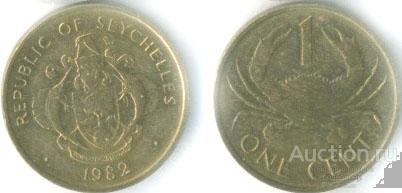 Сейшелы 1 цент 1982 года. UNC