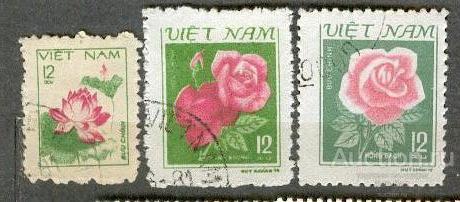 Вьетнам 1980 флора лотос розы