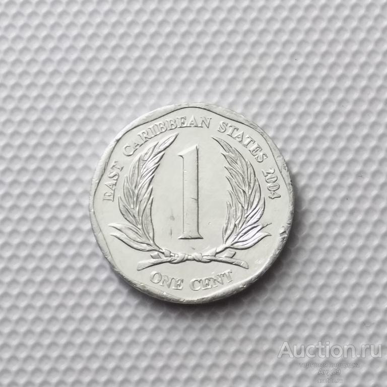 Карибы 1 цент 2004 года (7080э)
