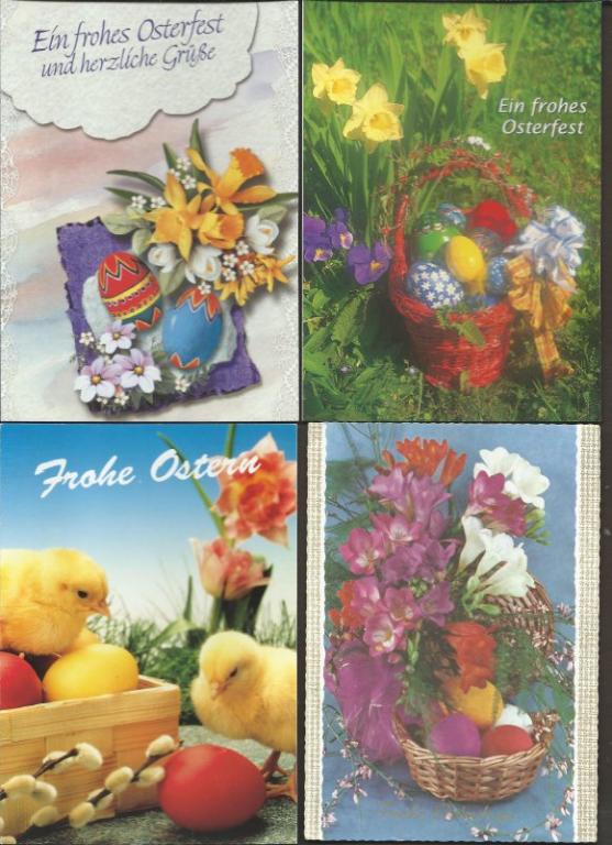 ПАСХА.Пасхальные открытки.Чистые, неподписанные.10 открыток одним лотом.Лот 1842