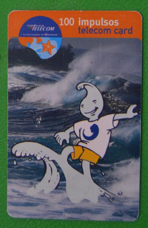 Телефонная карта Португалия Волны Серфинг - 100 ед.Чип - 12