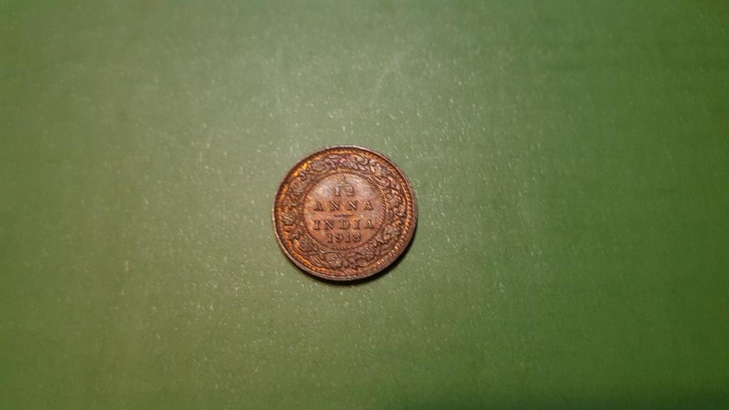 Британская Индия 1/12 анна 1918 UNC Георг V