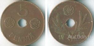 Финляндия 5 пенни 1942 года