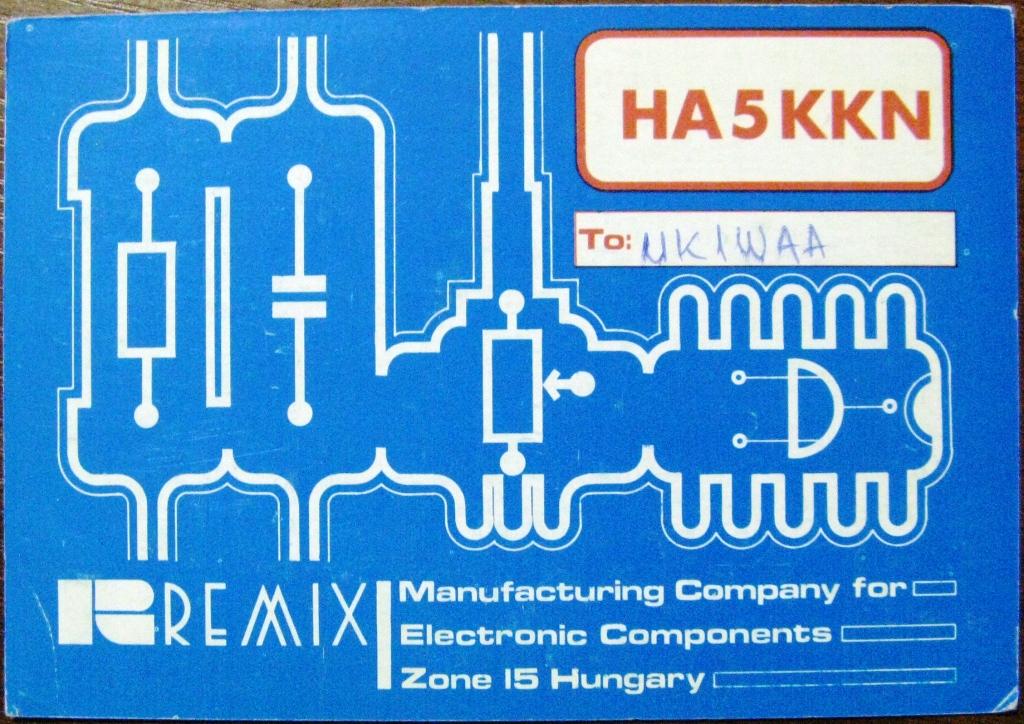 К22.356 QSL КАРТОЧКА РАДИООБМЕНА ВЕНГРИЯ 1982