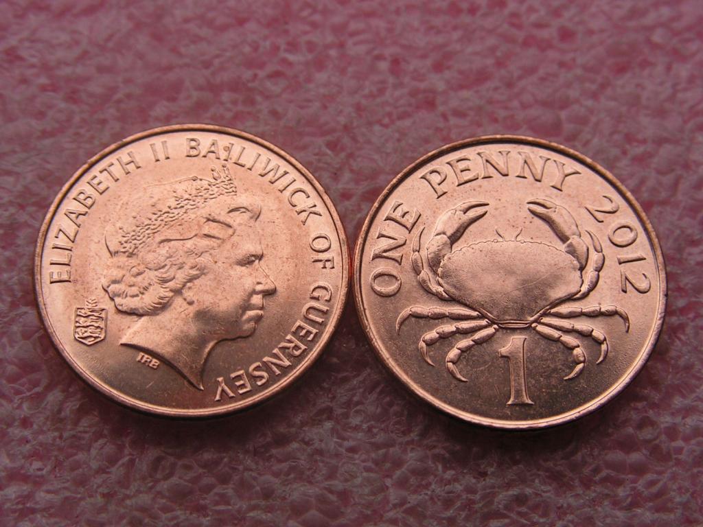Гернси 1 пенни 2012 unc