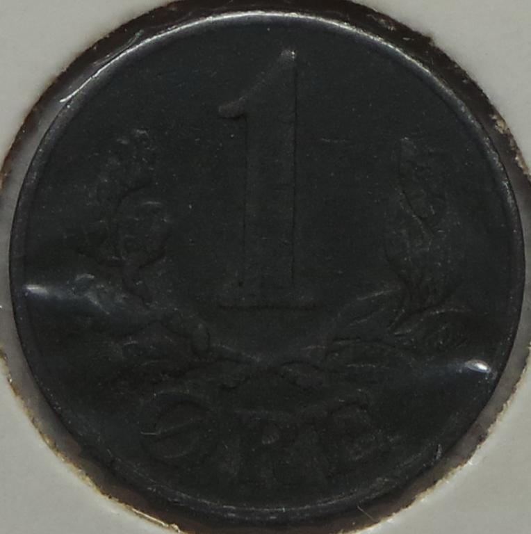 Дания 1 эре 1943 года КМ#832