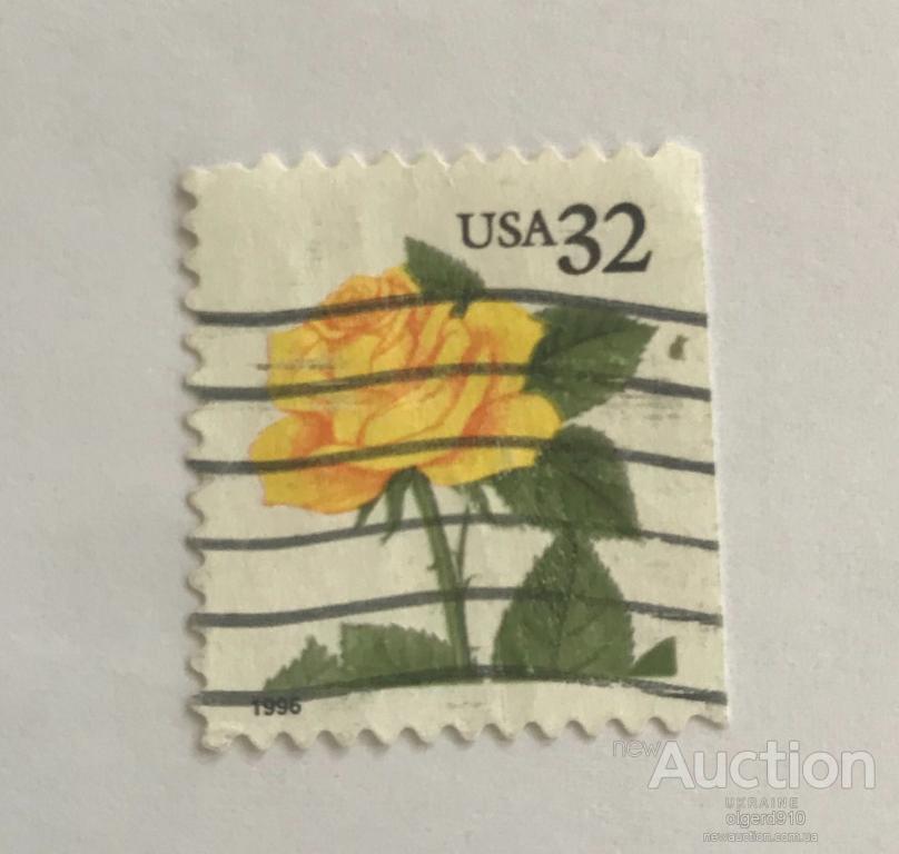 США 1996 Стандарт «Жёлтая роза», флора, марка ГАШ