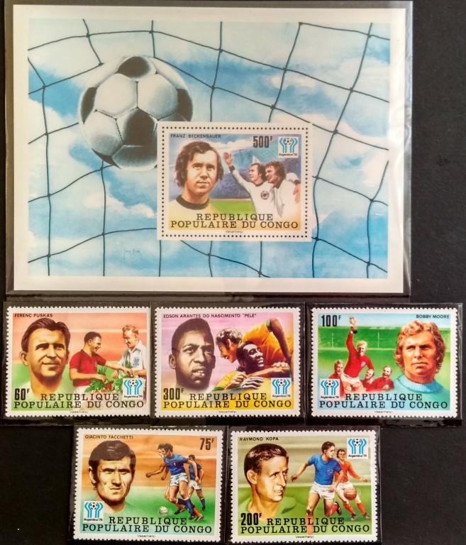 Конго ЧМ 1978 5м Мих 614-618 + Бл 15**