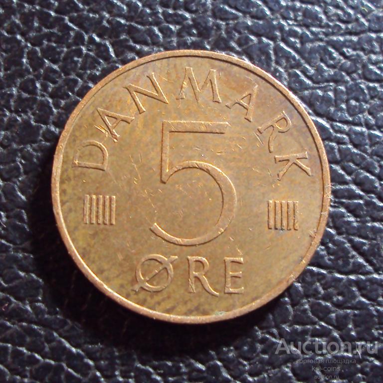 Дания 5 эре 1985 год.