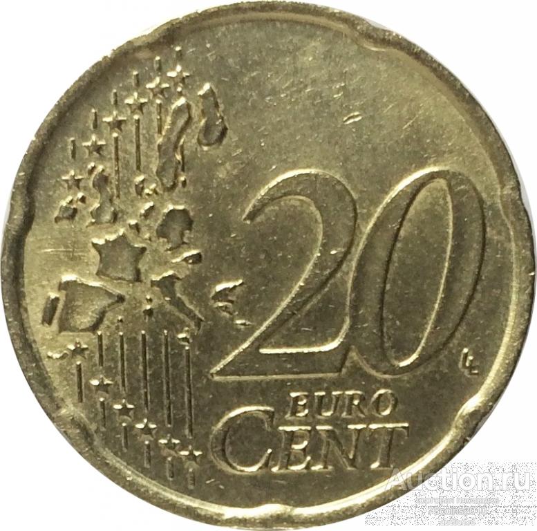 20 евроцентов в рублях