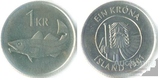 Исландия 1 крона 1999 года