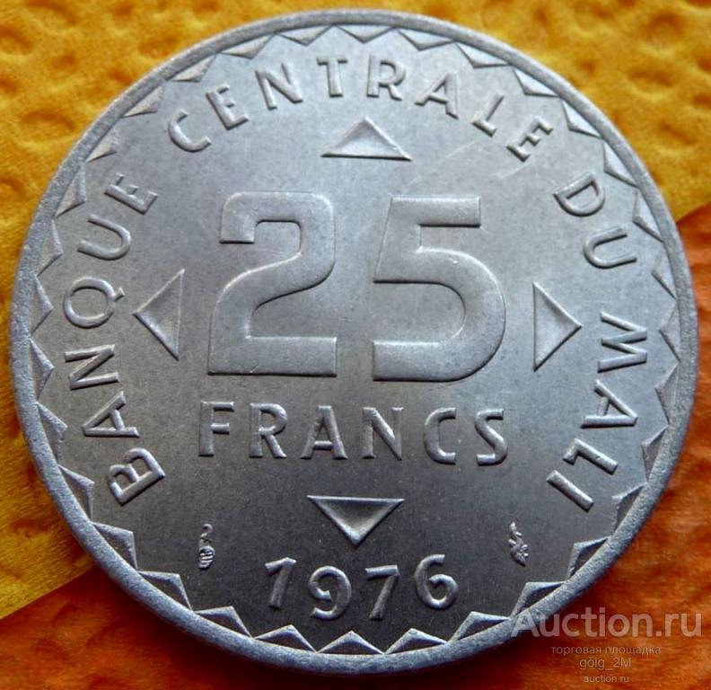Мали 25 франков 1976 г. UNC. НЕДОРОГО!!