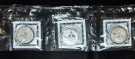 3 монеты в запайке! 3 рубля 2016 год. Алмазный фонд России. Серебро 925 проба. 31,1 грамм