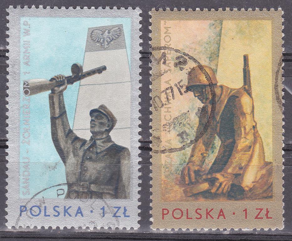 Марки Польша 1976 Военные Мемориалы. Mi: 2439- 2440 Серия 2 марки