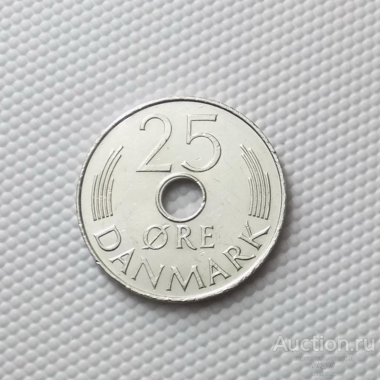 Дания 25 эре 1977 года (1382у)